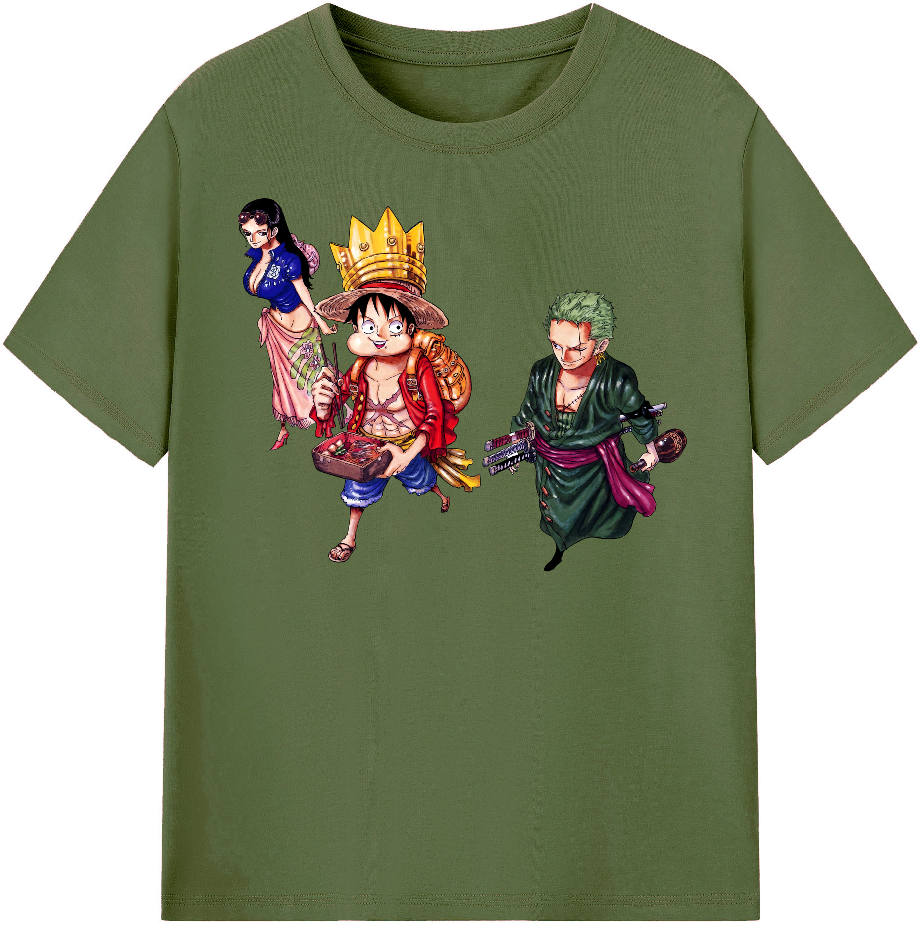 ワンピース モンキー・D・ルフィ ONE PIECE Monkey D. Luffy 綿100％半袖Tシャツ（フロントプリント）